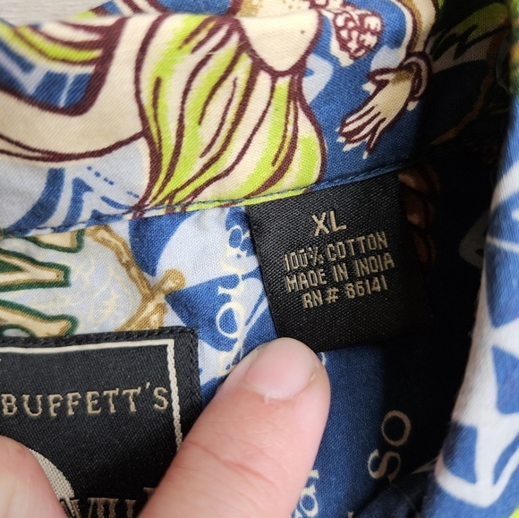 Jimmy Buffet's Margaritaville Men's XL Short Sleeve Button Down Shirt Tropical - Picture 5 of 11